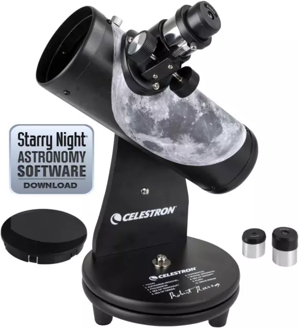 Celestron - 76 mm Signature Series FirstScope - Mesa compacta y portátil -