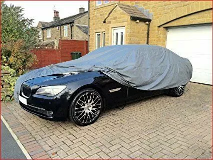 Waterproof Car Cover 2 Layer Heavy Duty Cotton Lined UV Protection -Size X-Large