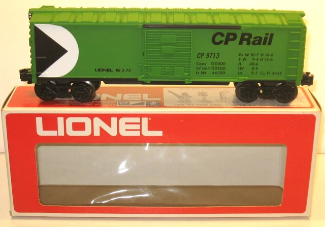 LIONEL 6-9713 CP Rail Box Car OB MINT O Gauge 1973