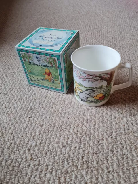 Royal Doulton Disney Collectable Rare Cup Winnie The Pooh Box Mug Getting Thin