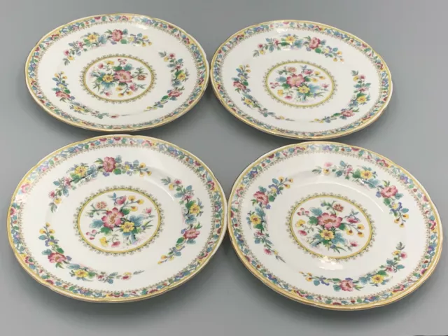 Foley China Ming Rose Vintage Set of 4 x 7" Tea / Side Plates.