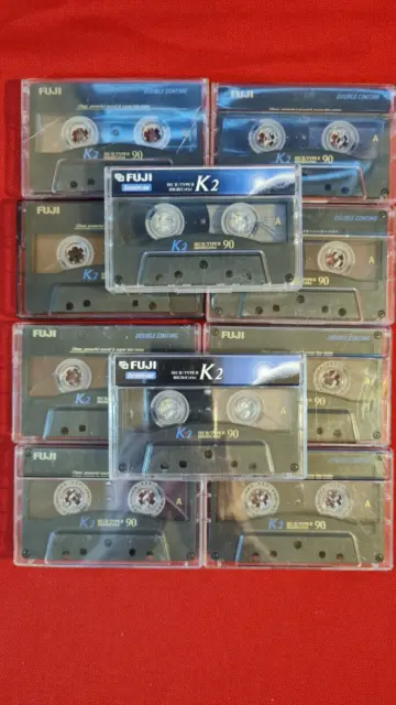 Audiokassetten ►FUJI K2 90 ◄ Tapedeck Music Cassette 10 Stück! Gut.