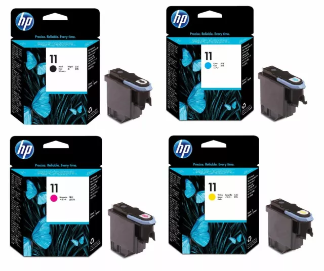 Genuine HP 11 Long Life Inkjet Printhead  Black Cyan Magenta Yellow