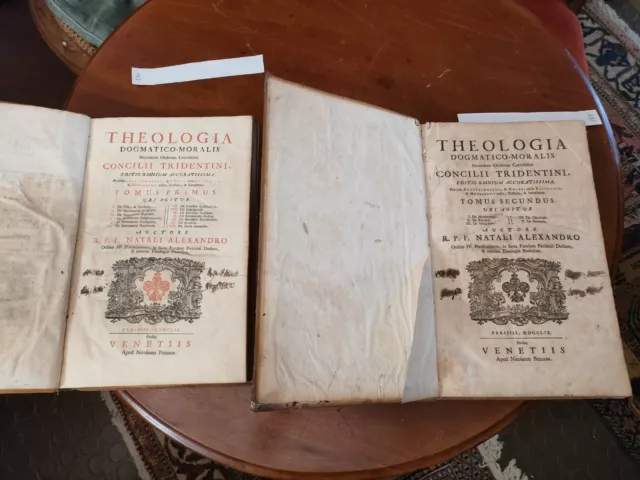 Theologia dogmatico moralis conc tridentini Tom I-II R.P.F Natali Alexandro 1759