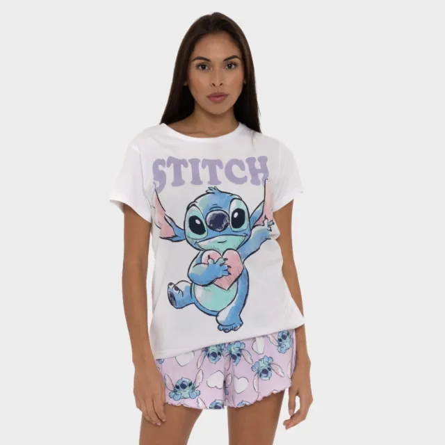 Disney Lilo and Stitch Womens Pyjamas, SIZE S,M,L, Ladies Cotton Pjs GIFT  Lounge
