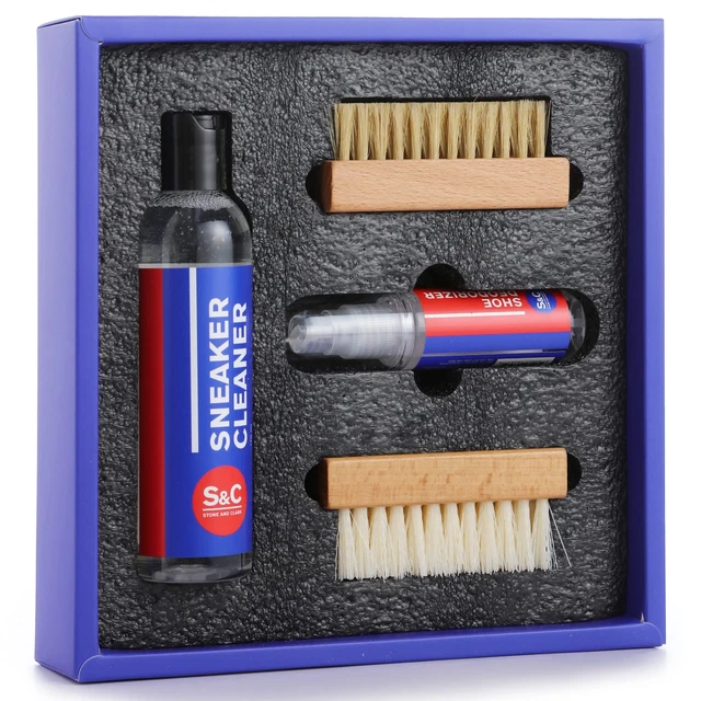 Premium Sneaker Cleaning Kit - 6 Oz. Shoe Cleaner, 1.4 Oz. Shoe Deodorizer Spray