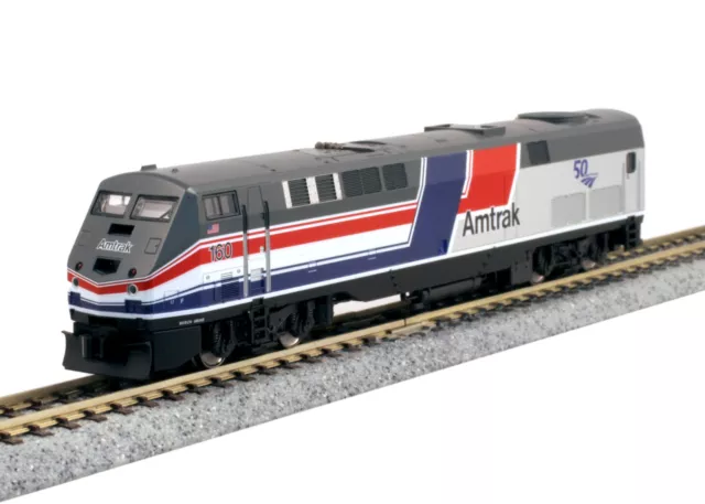 New N scale KATO USA 176-6038-DCC P42 Amtrak PhIII Dash 8 W/50th Logo (w/DCC )