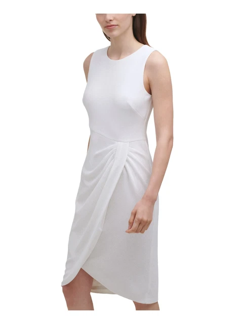 Robe Fourreau Elie Tahari En Maille Noir Et Blanc - Taille 4, Occasion Bon état
