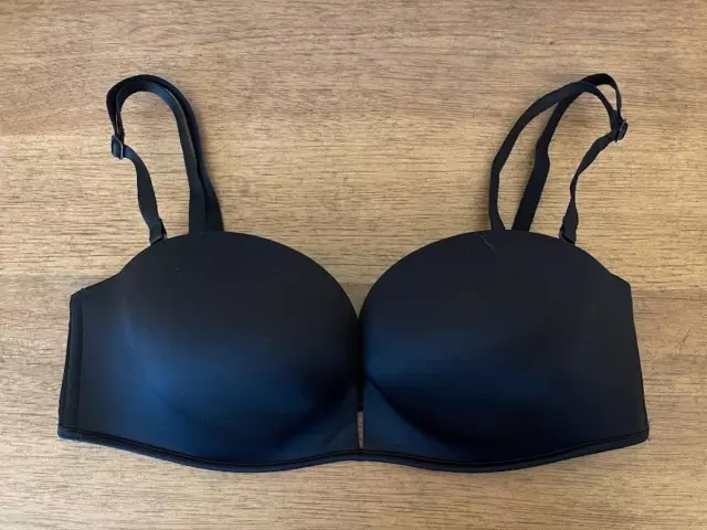 Victoria's Secret Pure Black 38D Very Sexy Bombshell Push Up Add 2 Cup Bra  VS