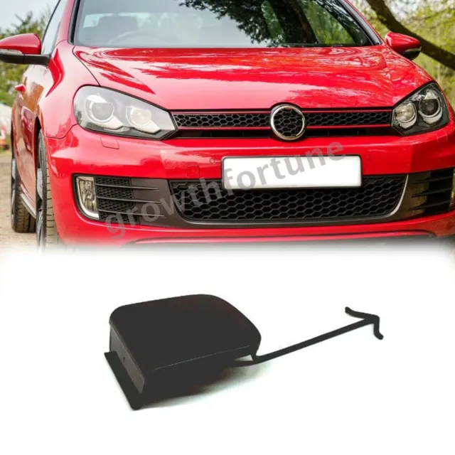 Black Front Bumper Tow Hook Cover Cap For 2010-2013 VW Golf GTI MK6 5K0807241A