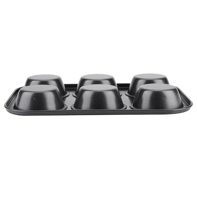 Carbon Steel NOn Sticky Cake Muffin Baking Pan Mold Egg Tart (6 Cups) New UK