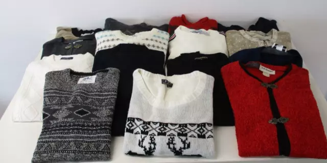 15 Jumpers & Cardigans Job Lot, Mixed Adult Sizes - DETAILS IN DESCRIPTION