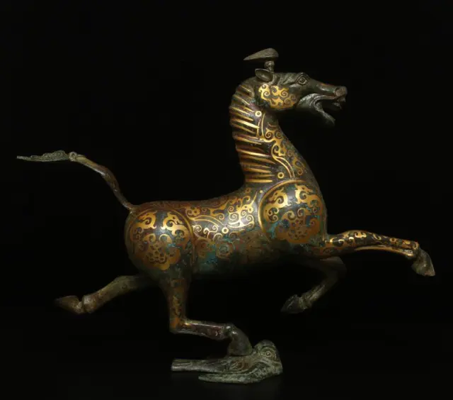 Old Chinese Bronze Statue w/horse 44CM