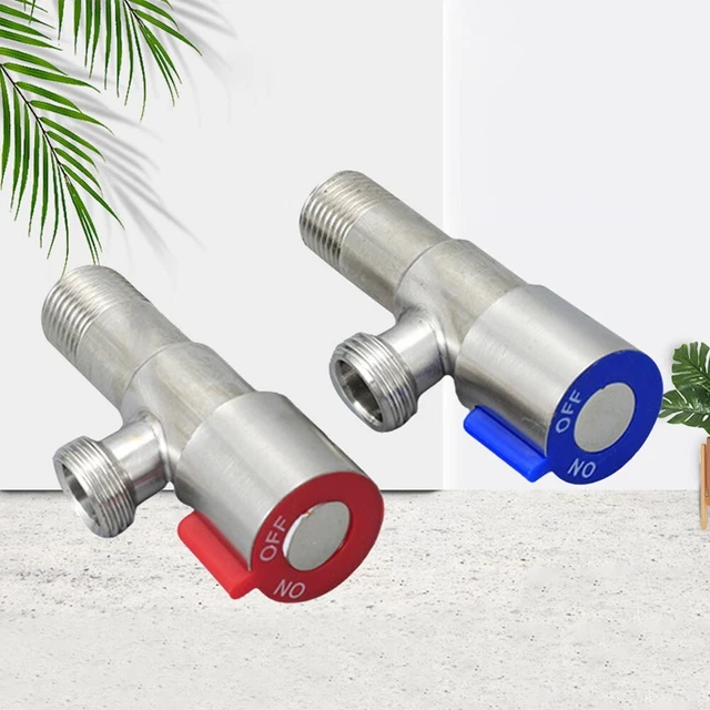 Bleu Eau Arrêt Valve Douche Têtes Épaissie Toilettes 1/2 " Arrivée