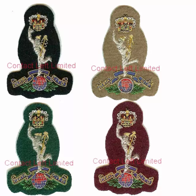 Official Royal Signals Officers Cap Badges Wire Embroided ( SAS PARA Commando