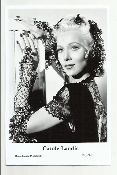 (B1) Carole Landis Swiftsure Photo Postcard (22/292) Filmstar Pin Up Glamor