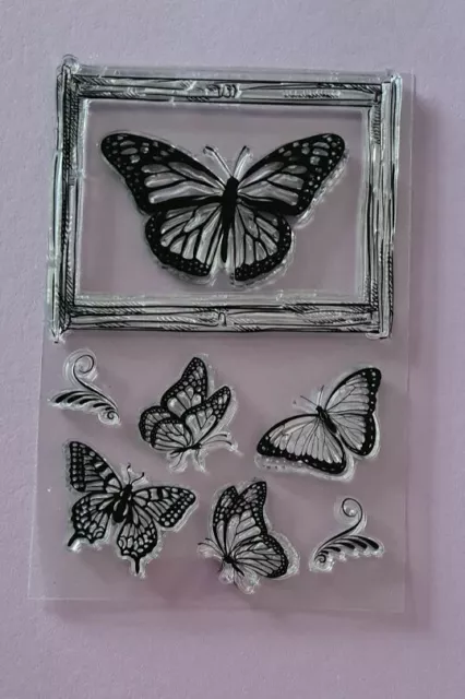 Clear Cling Stamp Set Butterflies Butterfly New Craft Cardmaking