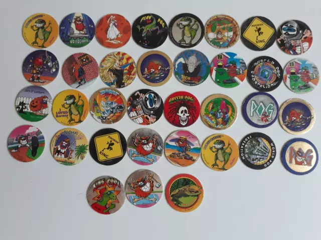 Lot De  pogs caps anciens divers