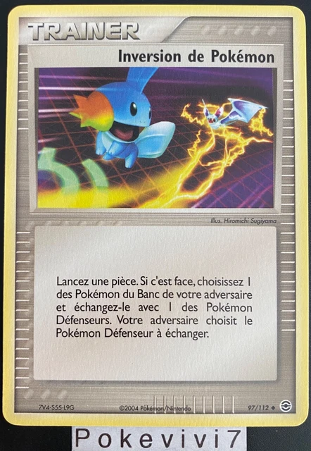 Carte Pokemon INVERSION DE POKEMON 97/112 Bloc EX Rouge Feu Vert Feuille FR NEUF