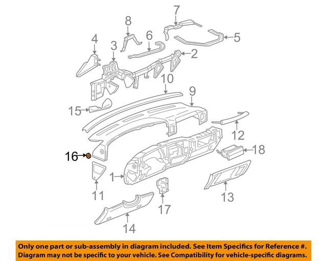 GM OEM Dash Heater-Defroster Air Outlet Vent Grille 15112765