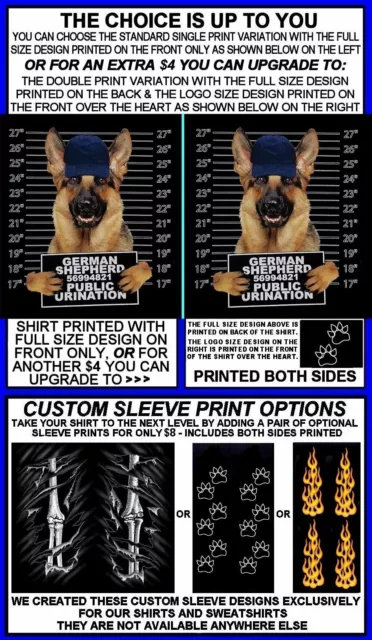 Very Cool German Shepherd Mug Shot Funny Dog Art Long Sleeve T-Shirt Ws778 2