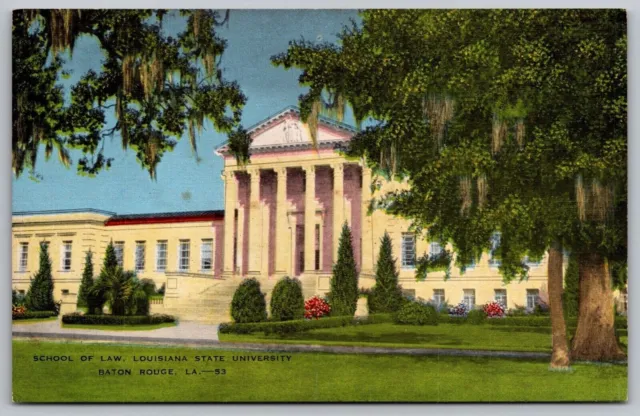 School Law Louisiana State University Baton Rouge LA Campus Vintage UNP Postcard