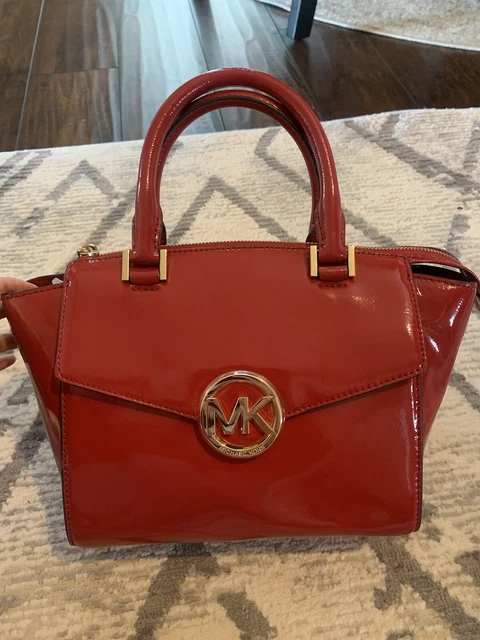 Michael Kors Hudson Medium Leather Satchel Shoulder Bag  NWT$368.00