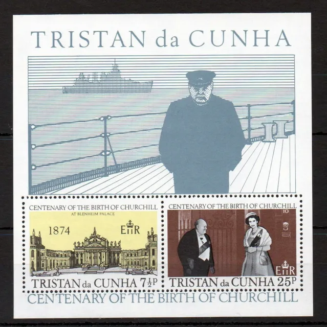 Tristan Da Cunha 1974 Churchill Centenary MNH mini sheet M.S. 195