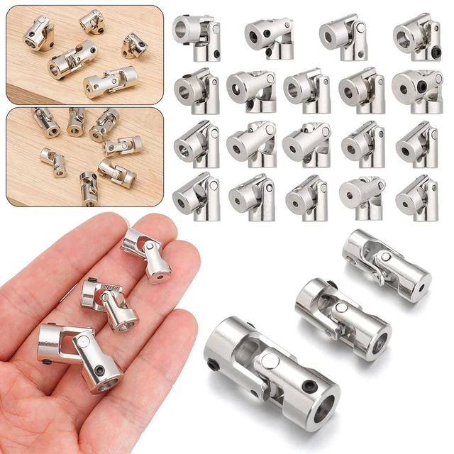5 Pcs In Package Universal Joint Shaft Coupler Coupling Steering Connector For Rc Car Crawler Boat Silver