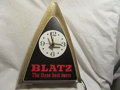 Vtg Blatz Beer 1970 Lighted Cash Register Clock Sign