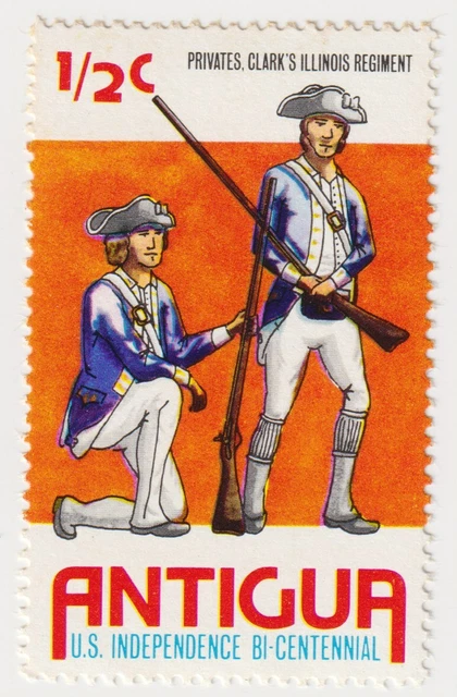 1976 Antigua - 200th Anniversary of Independence if USA - 1/2 Cent Stamp