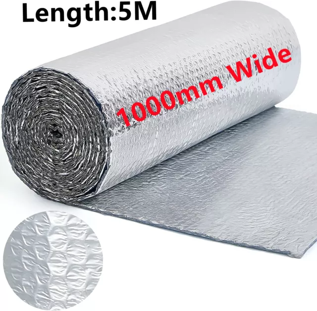 1M X 5m Insulation Foil Metal Shed Bubble Aluminium Loft Caravan Wall Van