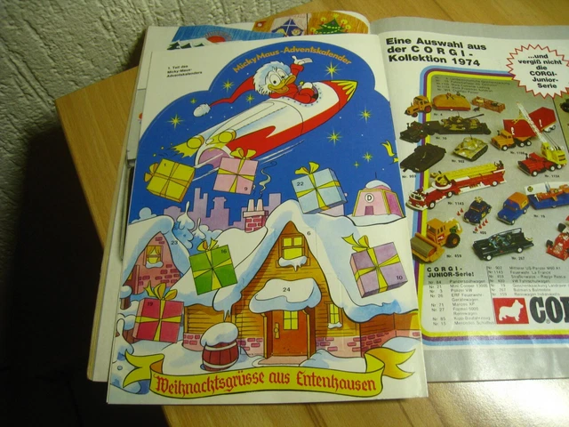 Micky Maus 1974 Nr.47 Mit Beilage Advents-Kalender 4