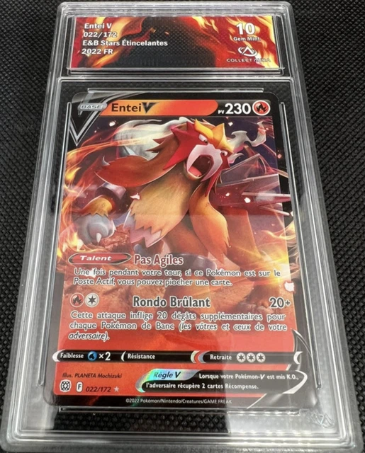 CARTE POKÉMON ENTEI V 022/172 EB9 Stars Étincelantes Collect Aura 10 ...