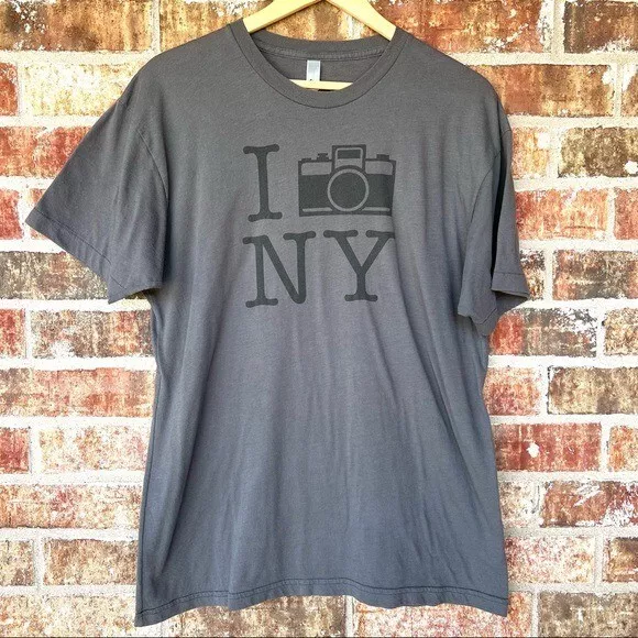 American Apparel Womens New York Gray Tee Size Large