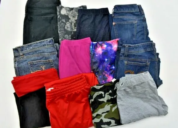 Wholesale Bulk Lot Of 12 Juniors 11 Casual Mixed Brand Jeans Leggings Sweats