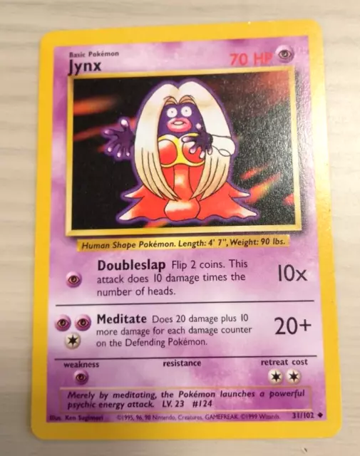 POKÉMONKARTEN - Jynx Basisset 31/102 unbegrenzt selten