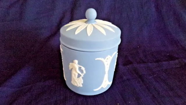 ANCIENNE BOITE PORCELAINE anglaise WEDGWOOD Bleu Blanc  BELLE OCCASION