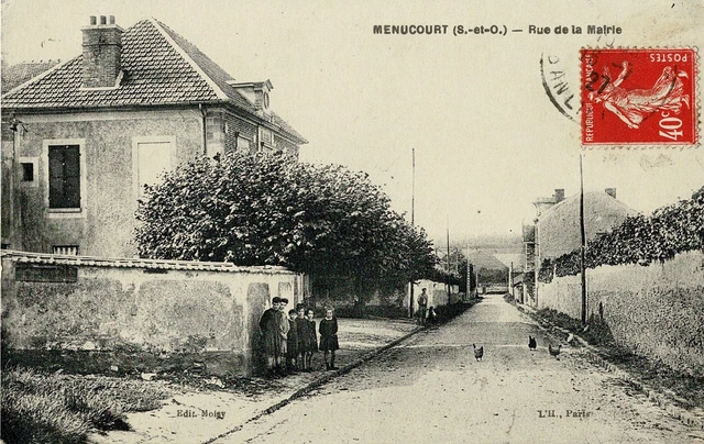 CPA - Menucourt - Rue de la Mairie