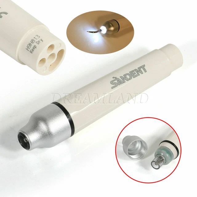 LED Dental Ultrasonic Scaler Fiber Optic Handpiece Compatible with EMS tips
