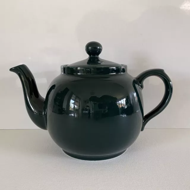 Vintage Ceramic Teapot~British Racing Green~6 Cups~Made In England