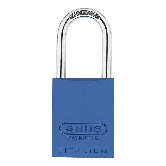 ABUS 83AL/40 (300) KA Blue Keyed Padlock, 29/32 in,Rectangle,Blue
