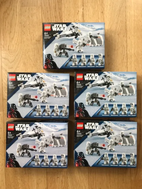 LEGO STAR WARS : Lot de 5 boites du Set 75320 :Snowtrooper : Neuf et Scellé !