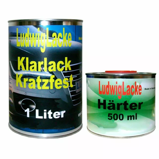 Spezial Klarlack 1Liter 2K HS Spezial Klarlack und 0,5 Liter Härter für Autolack