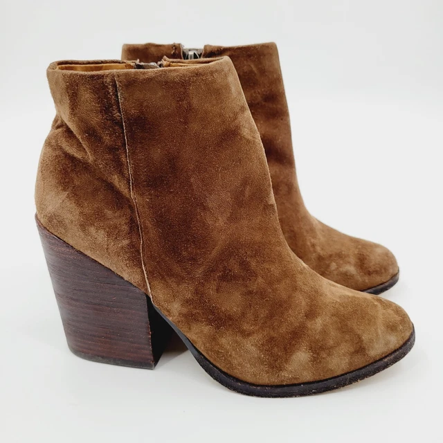 Dolce Vita Stunna Ankle Boots Womens Size 9 Brown Suede Bootie Shoes