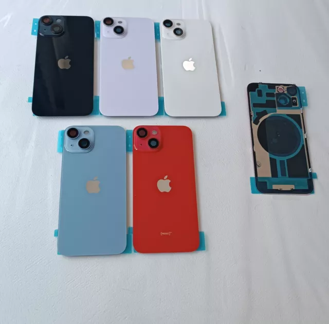 Vitre Arrière assemblée Pour IPHONE 14 PLUS adhésif, plaque et Lentille intégrée