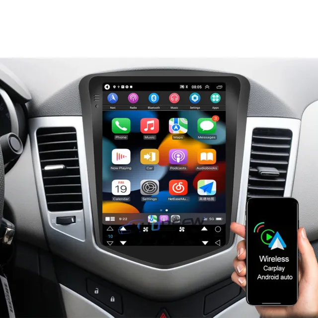 64GB Android 13 9.7" Autoradio Carplay GPS DSP KAM Für Chevrolet Cruze 2009-2014