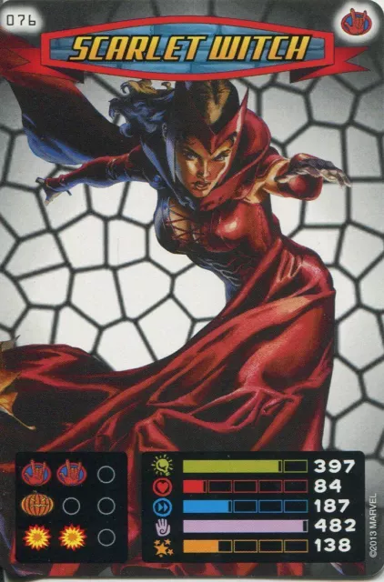 Spiderman Heroes And Villains Card #076 Scarlet Witch