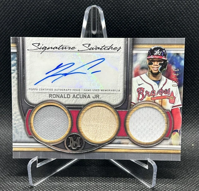 2023 TOPPS MUSEUM Collection Ronald Acuna Jr. Triple Patch Auto Copper
