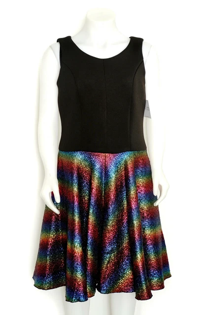 Party Dress Iridescent Metallic Rainbow Girl's 16 Designer Zoe LTD NWT